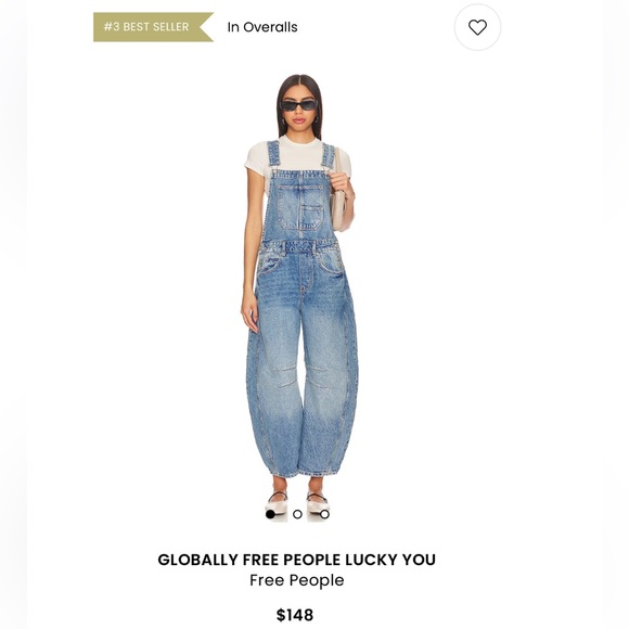FREE PEOPLE LUCKY YOU OVERALLS - Picture 3 of 10